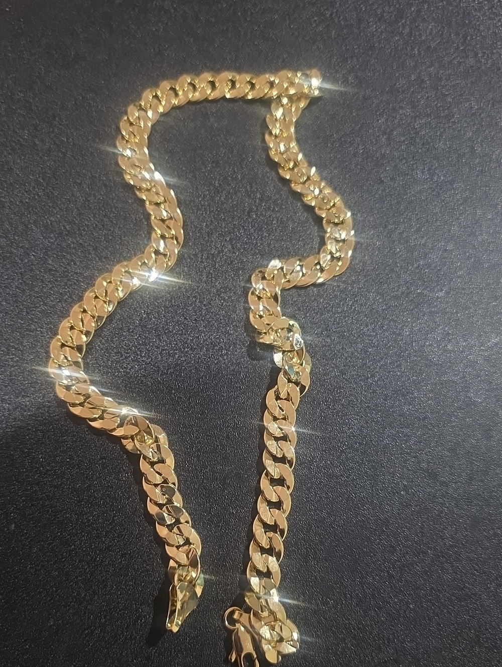 New 14k Gold Filled Cuban Link Chain Necklace